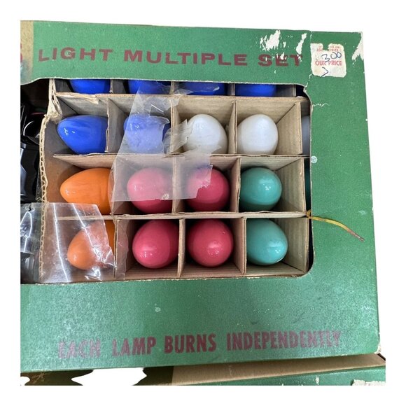 Lot Glory Lites Vintage Christmas Tree Lights Light Multiple Set Indoor Outdoor - Picture 3 of 6